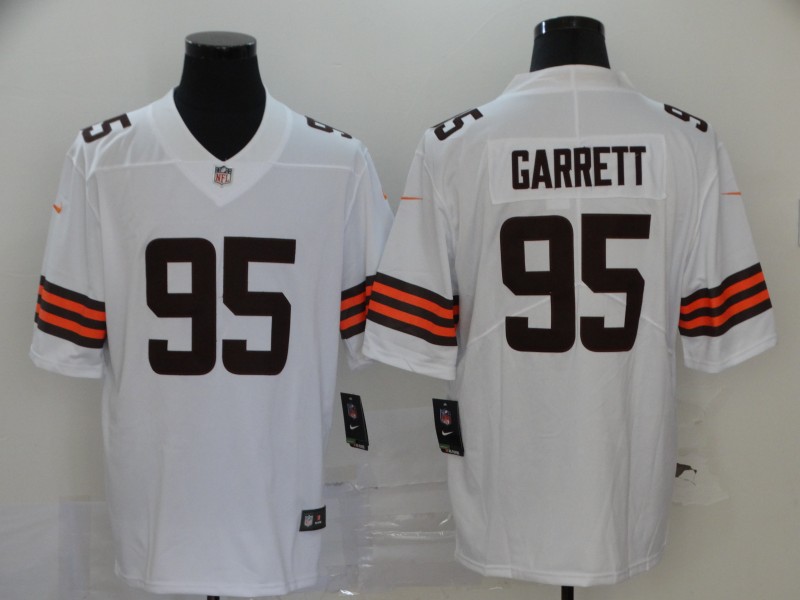 Men Cleveland Browns 95 Garrett White Nike Vapor Untouchable Stitched Limited NFL Jerseys